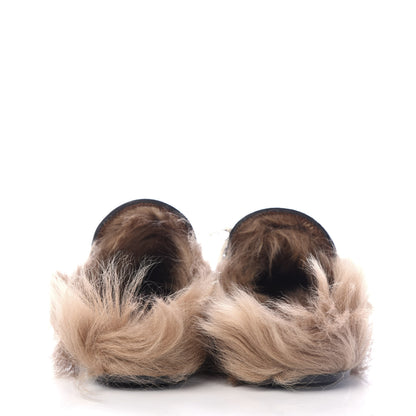 Gucci Patent Fur Womens Princetown Slippers 36 Black Natural 7 of 10