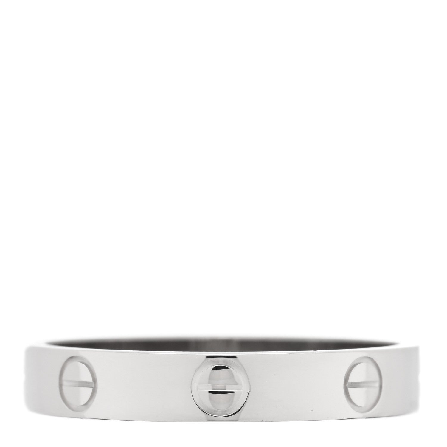 Cartier 18K White Gold 3.5mm LOVE Wedding Band Ring 59 8.75 3 of 5