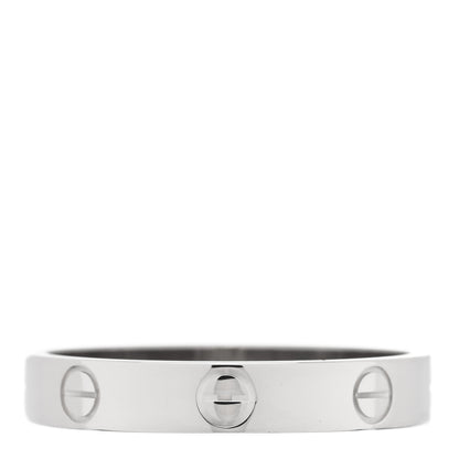 Cartier 18K White Gold 3.5mm LOVE Wedding Band Ring 59 8.75 3 of 5