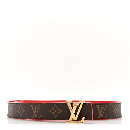 Louis Vuitton Monogram 30mm LV Initiales Reversible Belt 80 32 Coquelicot 1 of 9