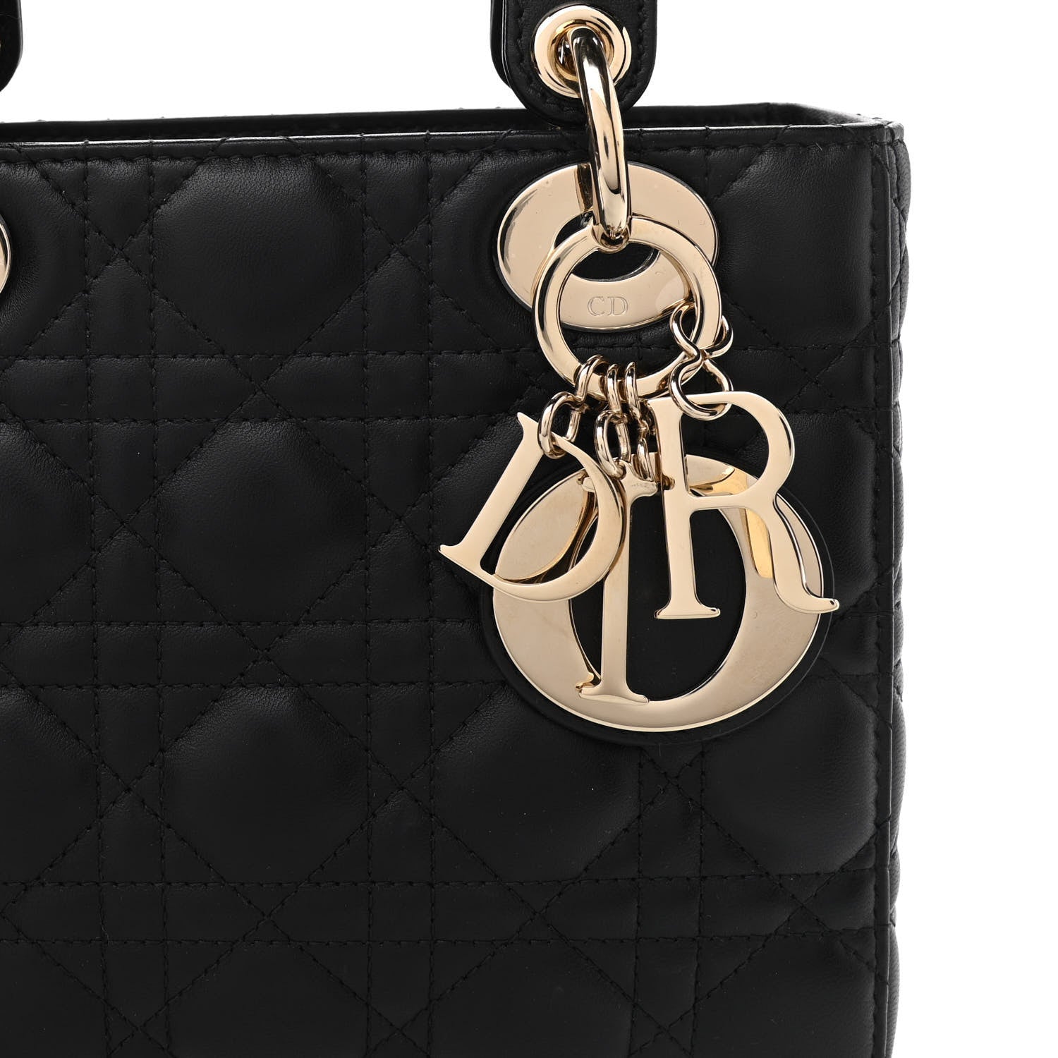 Christian Dior Lambskin Cannage Small My ABCDior Lady Dior Black 7 of 11