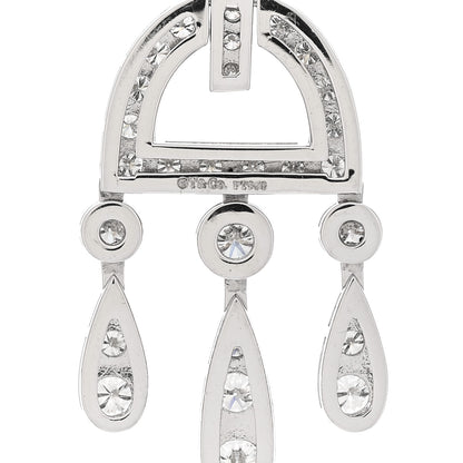 Tiffany Platinum Diamond Jazz Buckle Pendant Necklace 4 of 5