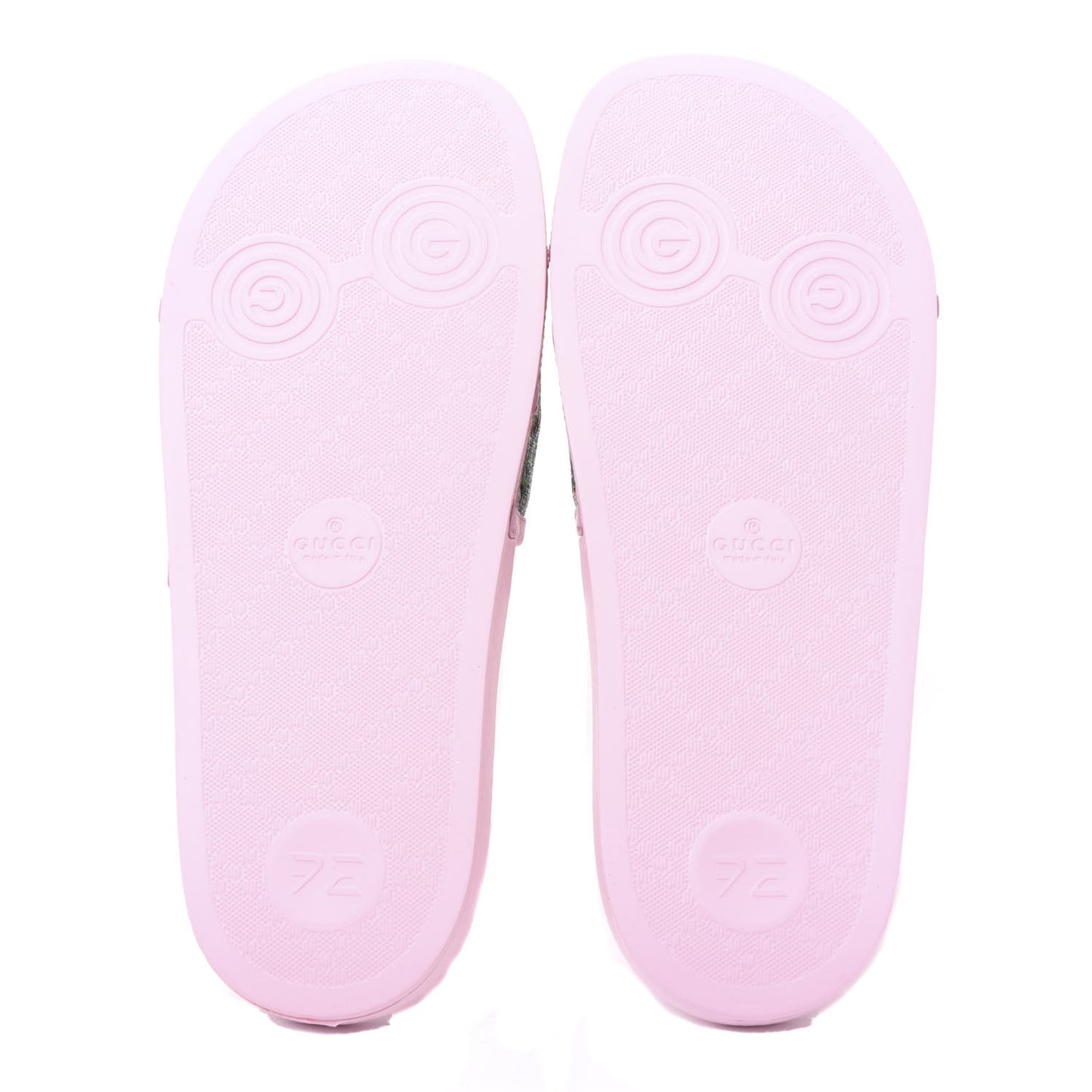 GG Supreme Monogram Psychedelic Slide Sandals 38 Black Multicolor Sugar Pink