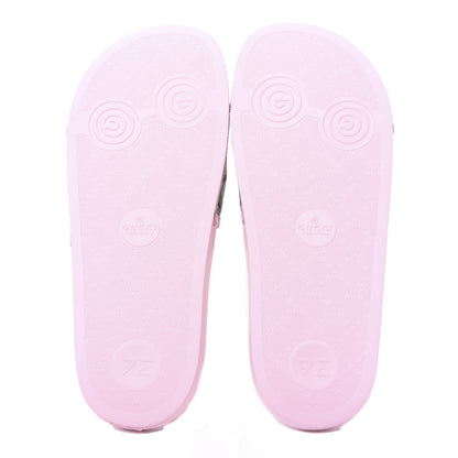 Gucci GG Supreme Monogram Psychedelic Slide Sandals 38 Black Multicolor Sugar Pink 5 of 8