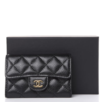 Chanel Caviar Quilted Flap Card Holder Black 9 of 9