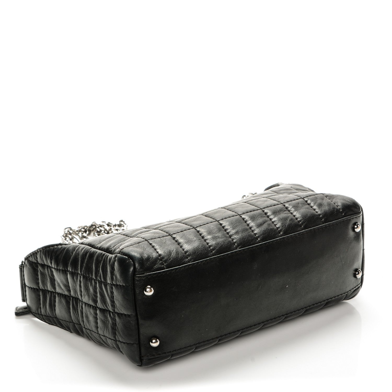 Chanel Lambskin Quilted Chocolate Bar Shoulder Bag Black 4 of 7