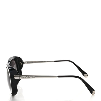 Louis Vuitton Acetate Bluebell Sunglasses Z0693W Black Glitter 3 of 10