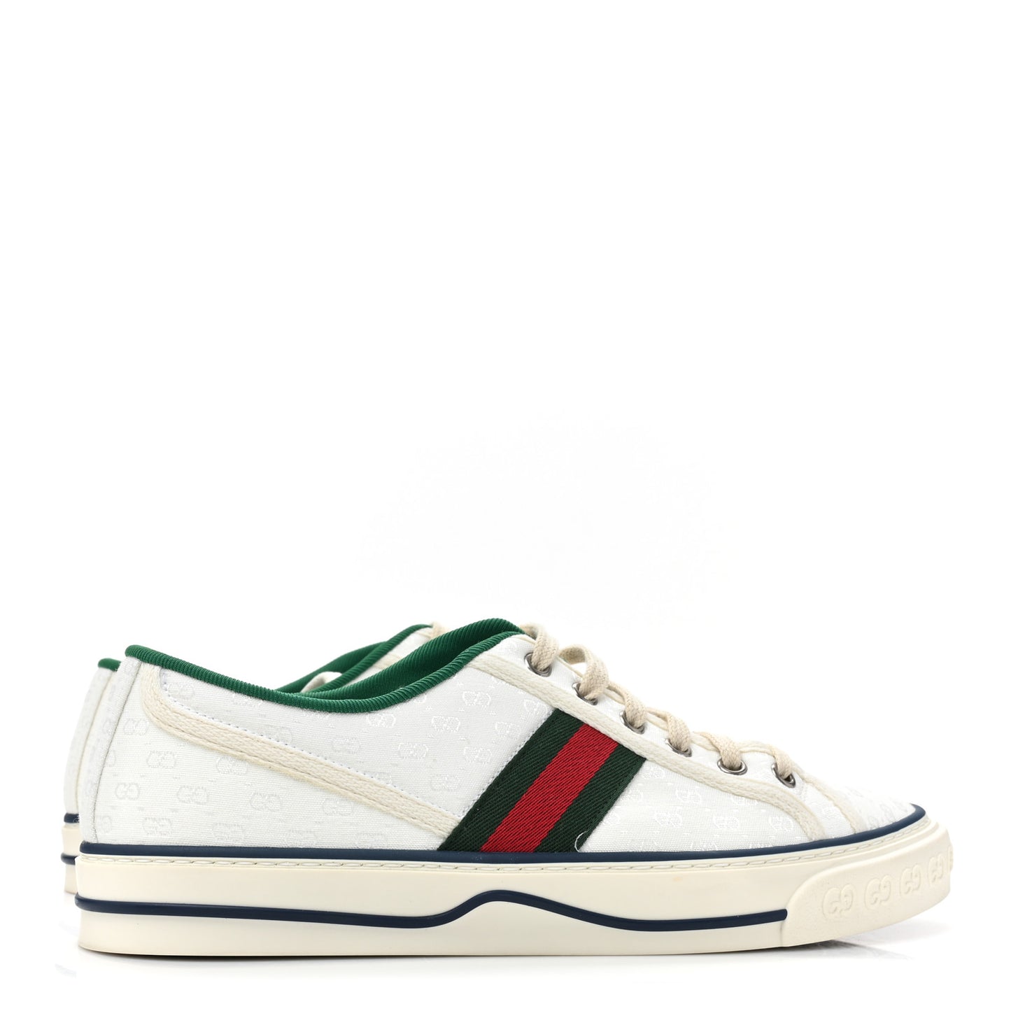 Jacquard Mini GG Monogram Web Womens 1977 Tennis Sneakers 40 White
