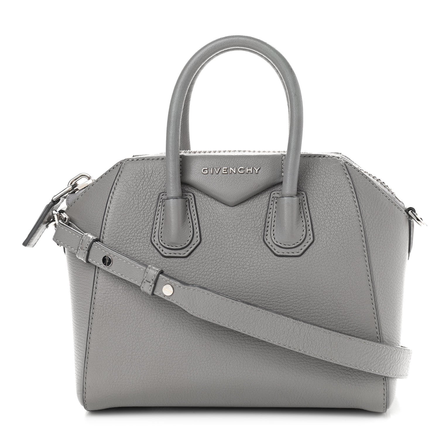 Givenchy Sugar Goatskin Mini Antigona Pearl Grey 1 of 12