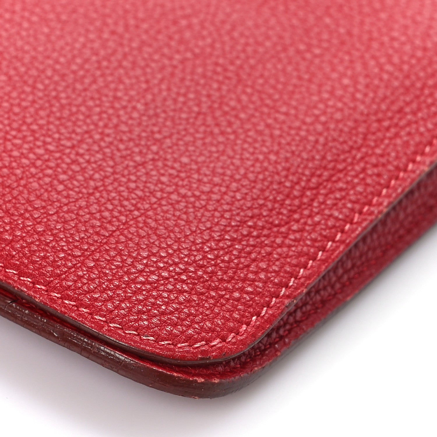 Hermes Togo Dogon Duo Wallet Rouge Casaque 9 of 11
