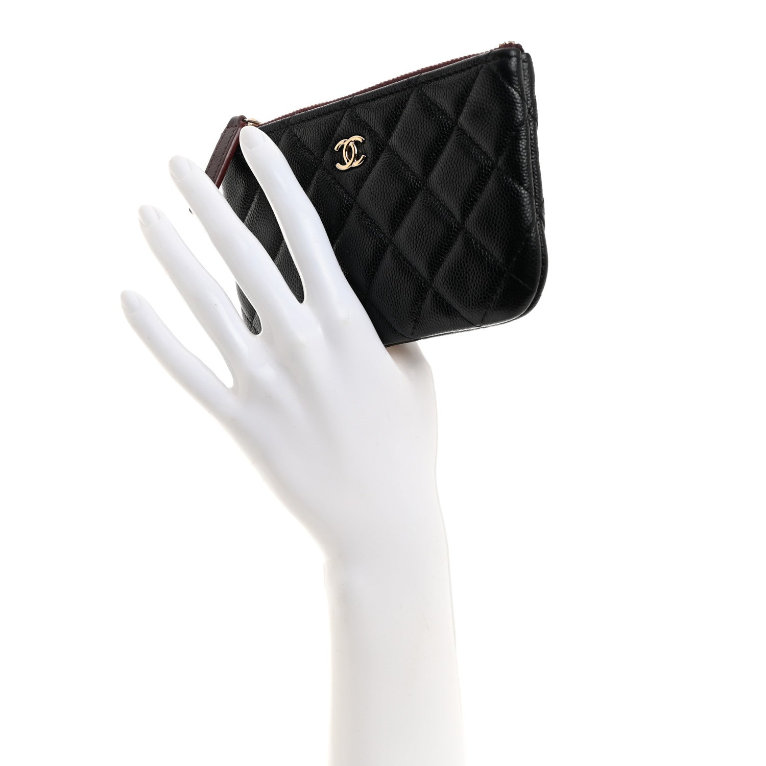 Chanel Caviar Quilted Small Cosmetic Case Black 2 of 7