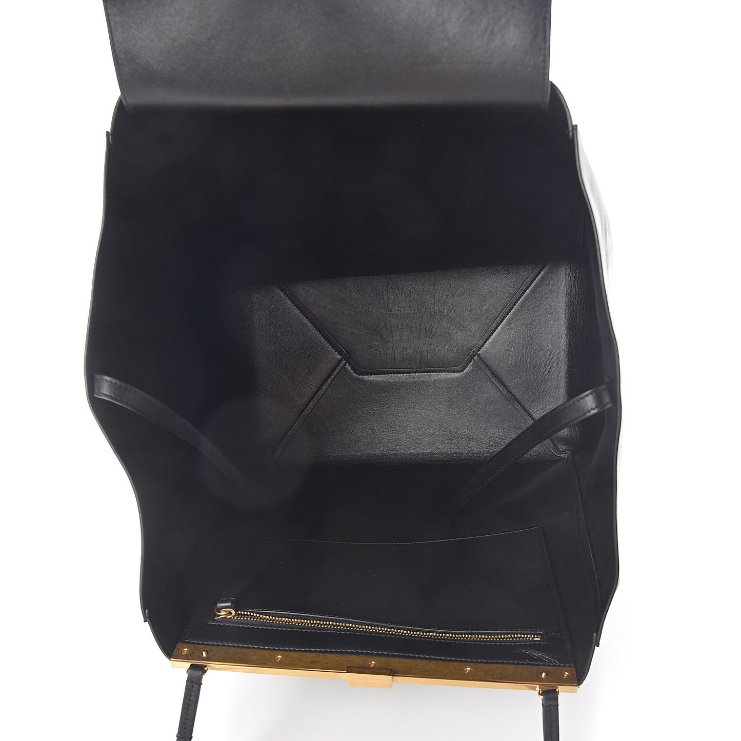 Calfskin Large Clasp Cabas Black
