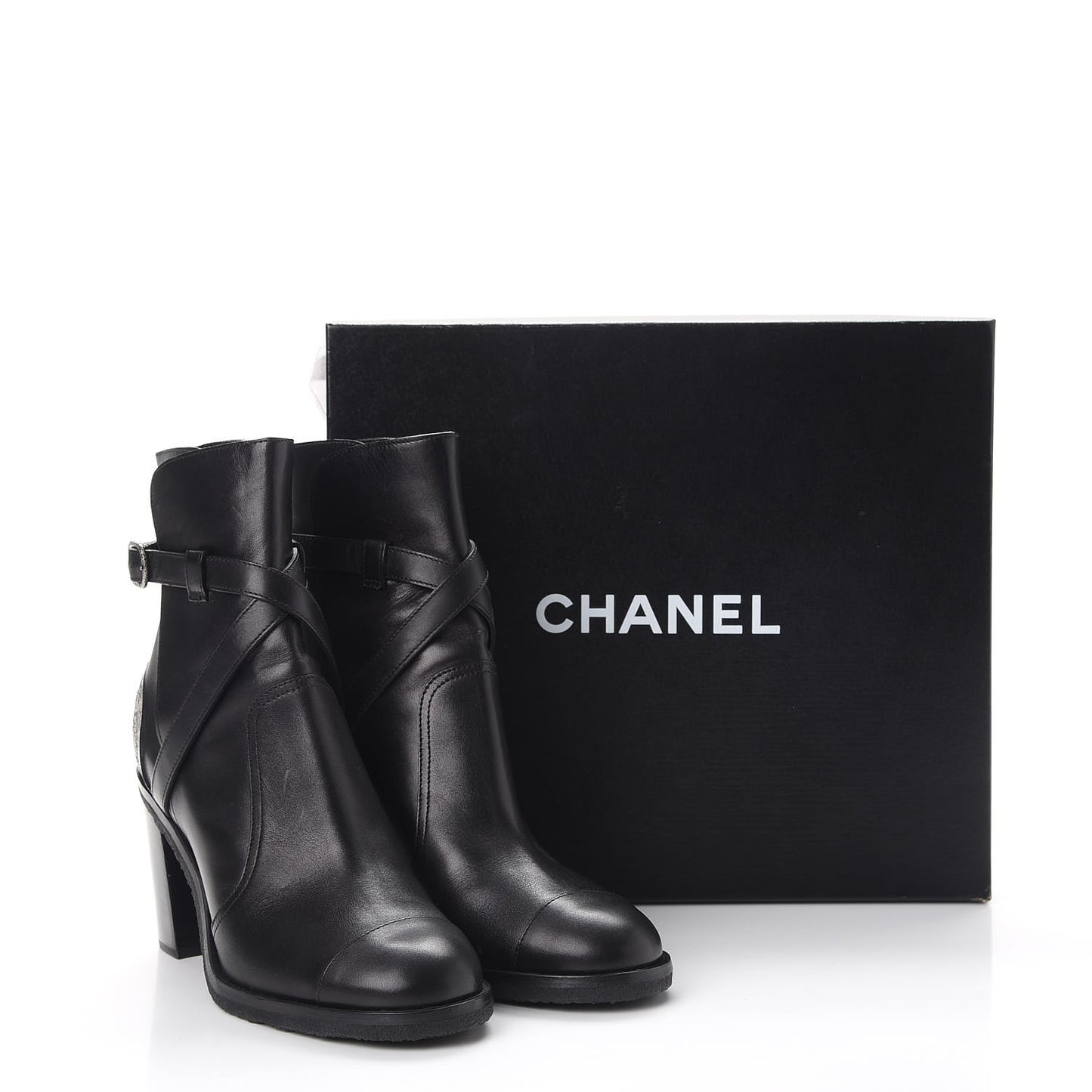 Calfskin Ankle Boots 41 Black