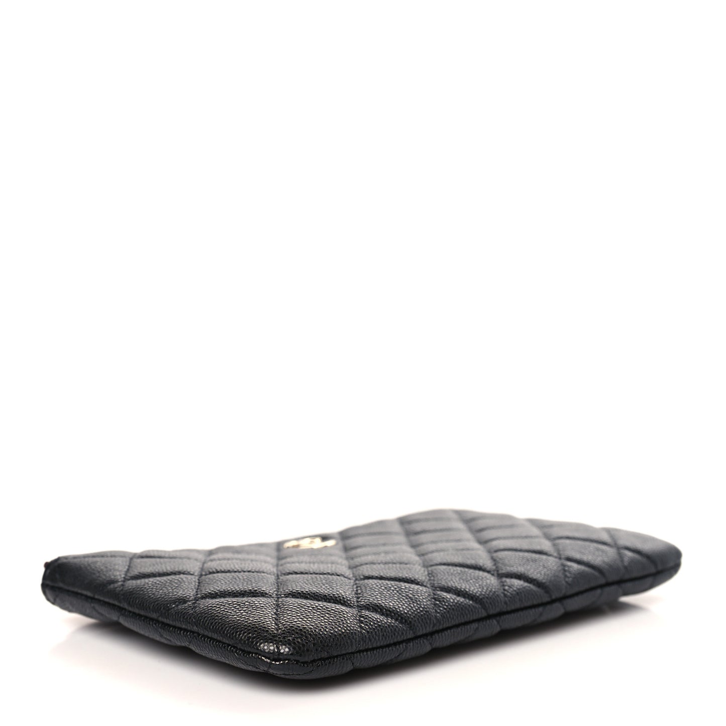 Caviar Quilted Cosmetic Case Black