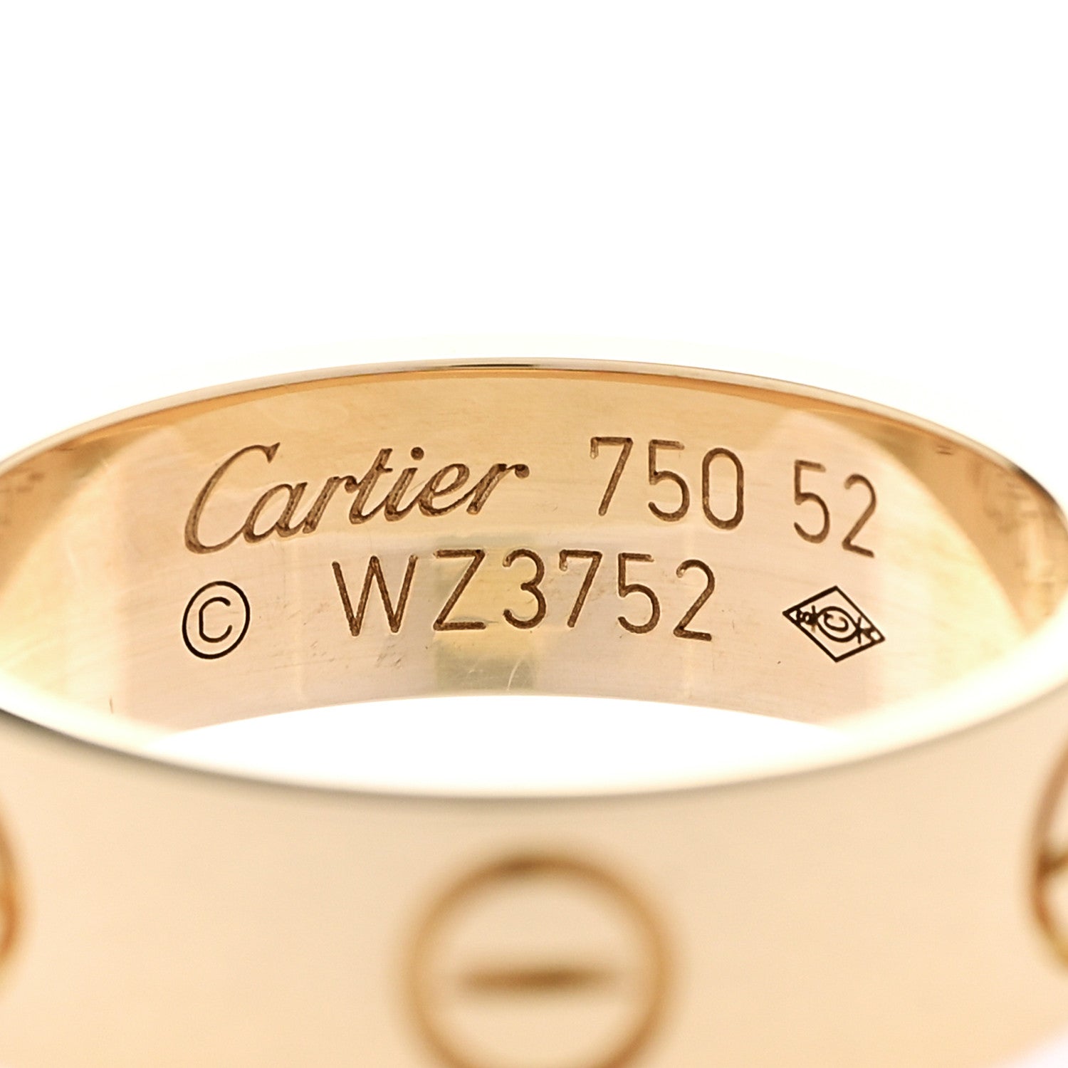 Cartier 18K Yellow Gold 5.5mm LOVE Ring 53 6.25 4 of 4