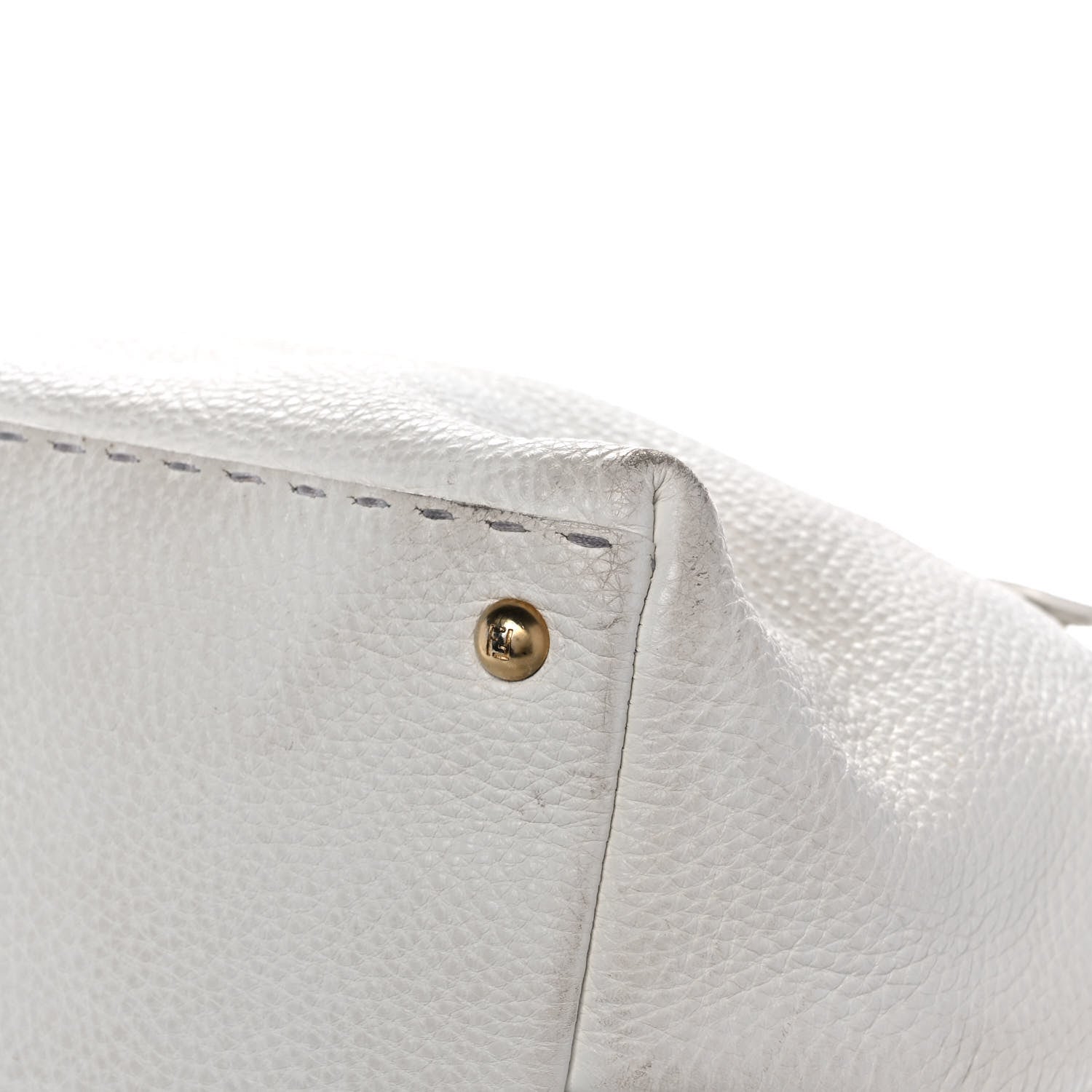 Fendi Cuoio Romano Selleria Tote White 11 of 15