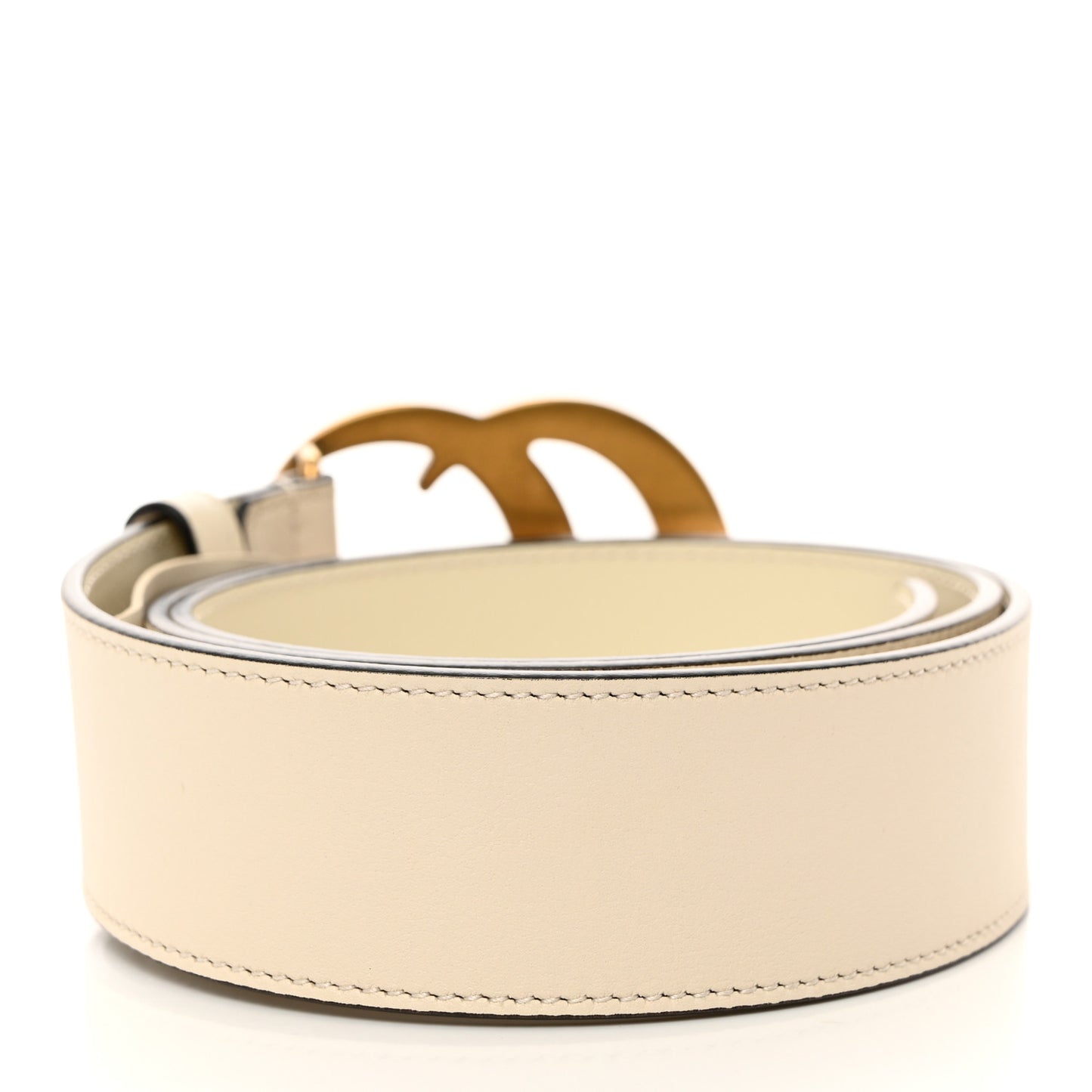 Calfskin Double G 40mm Belt 85 34 Mystic White