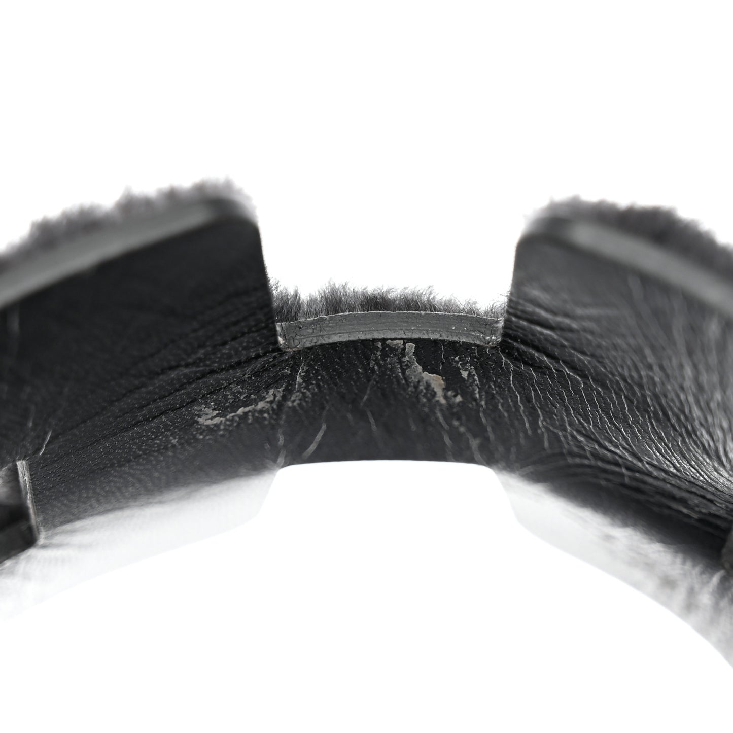 Mink Fur Oran Sandals 37 Black