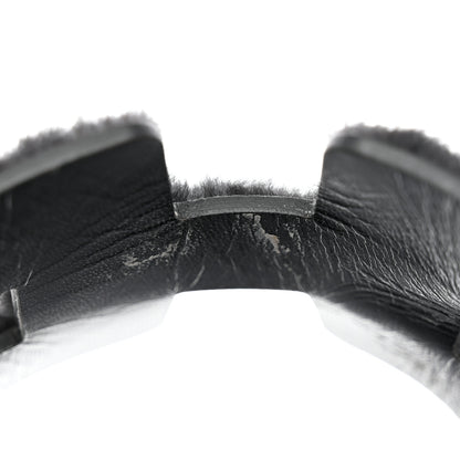 Hermes Mink Fur Oran Sandals 37 Black 13 of 14