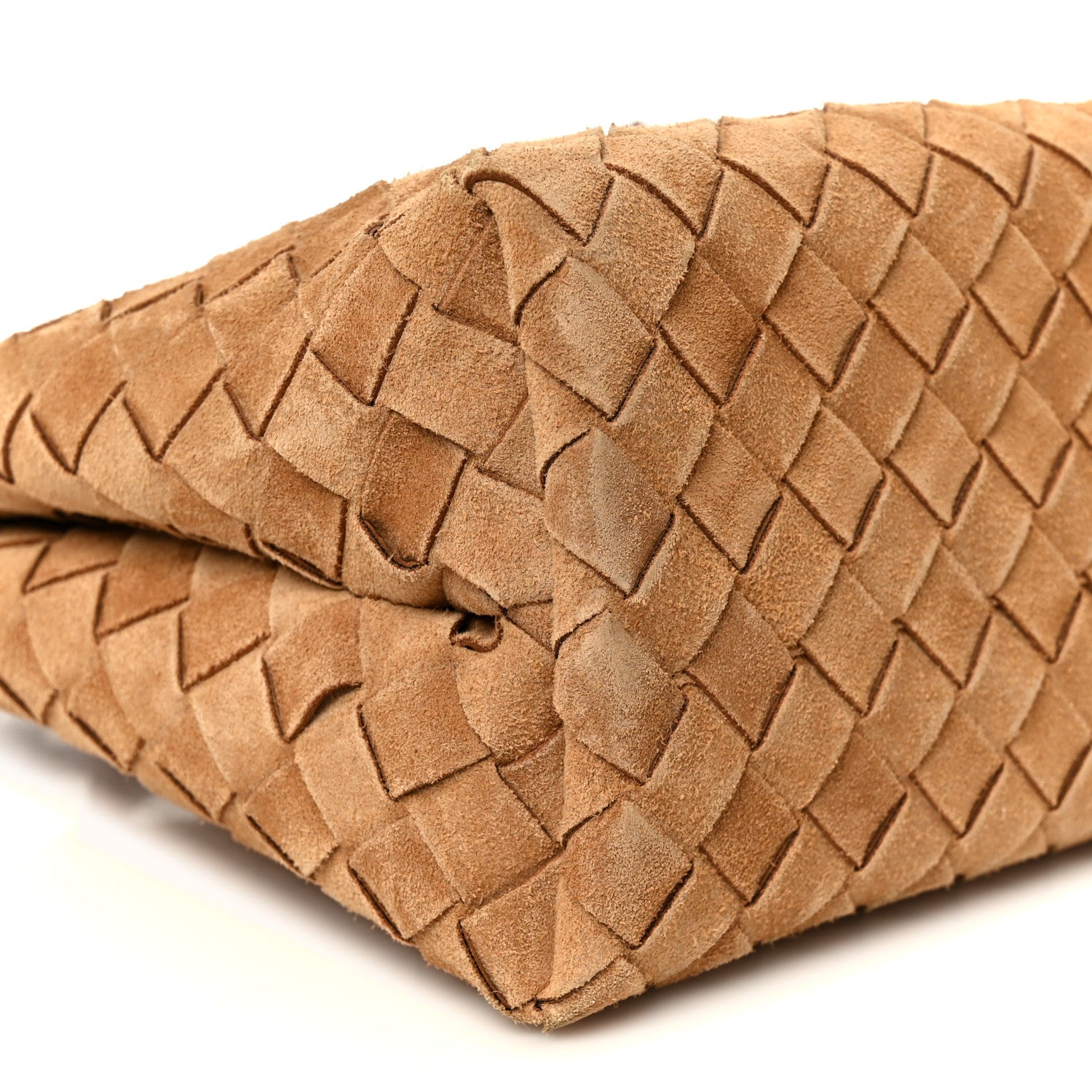 Bottega Veneta Suede Intrecciato Small Andiamo Shoulder Bag Amber 9 of 10