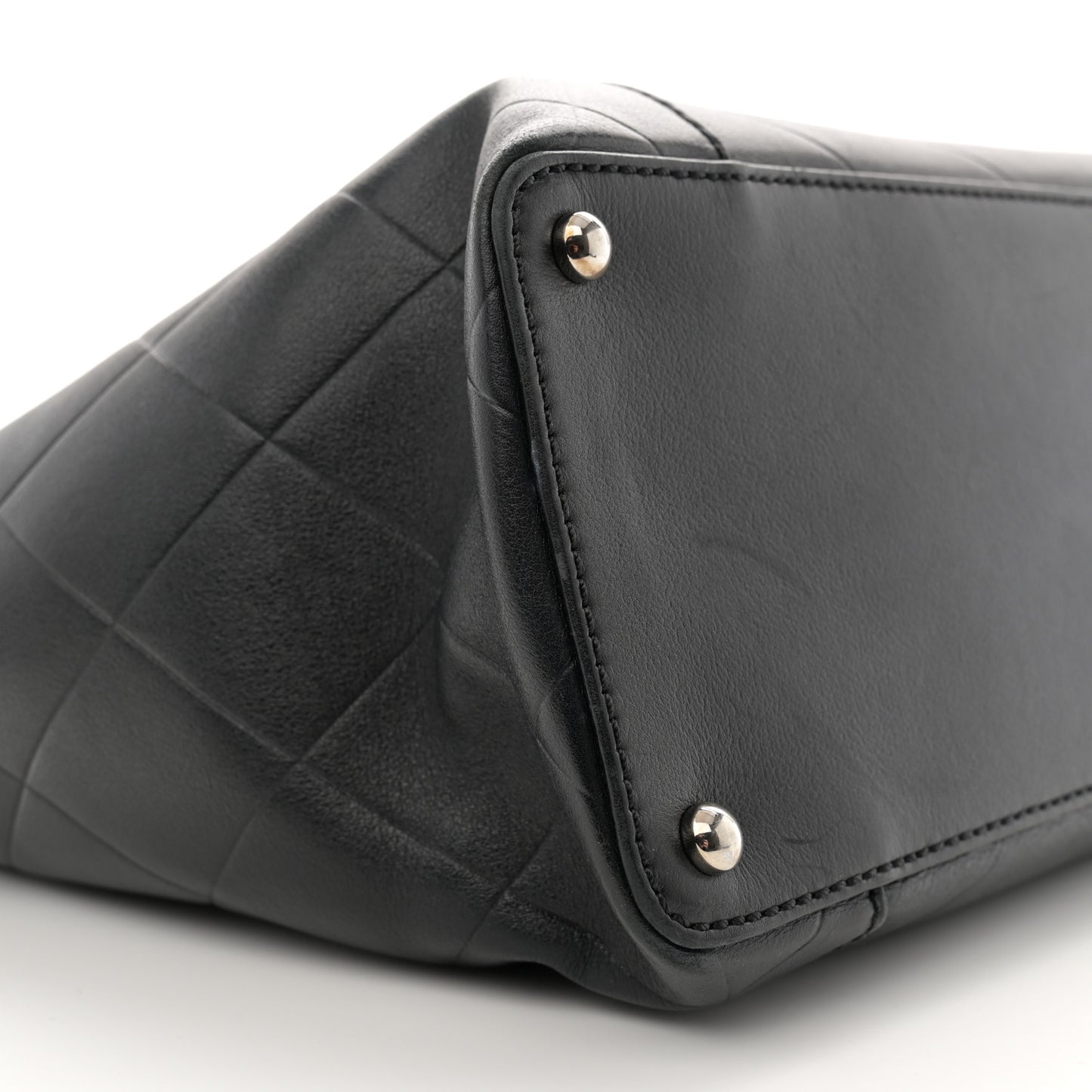 Calfskin Chevron CC All Day Tote Black