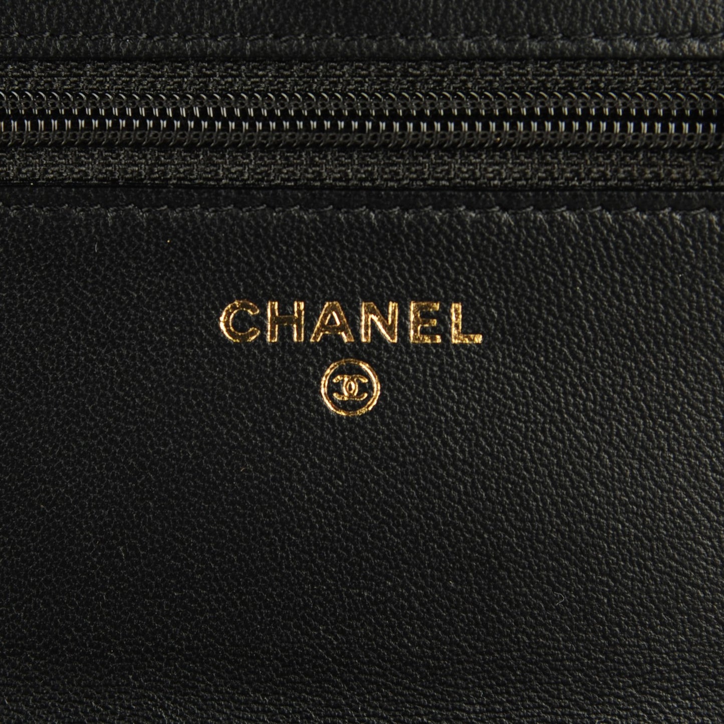 Lambskin Quilted Wallet On Chain WOC Black