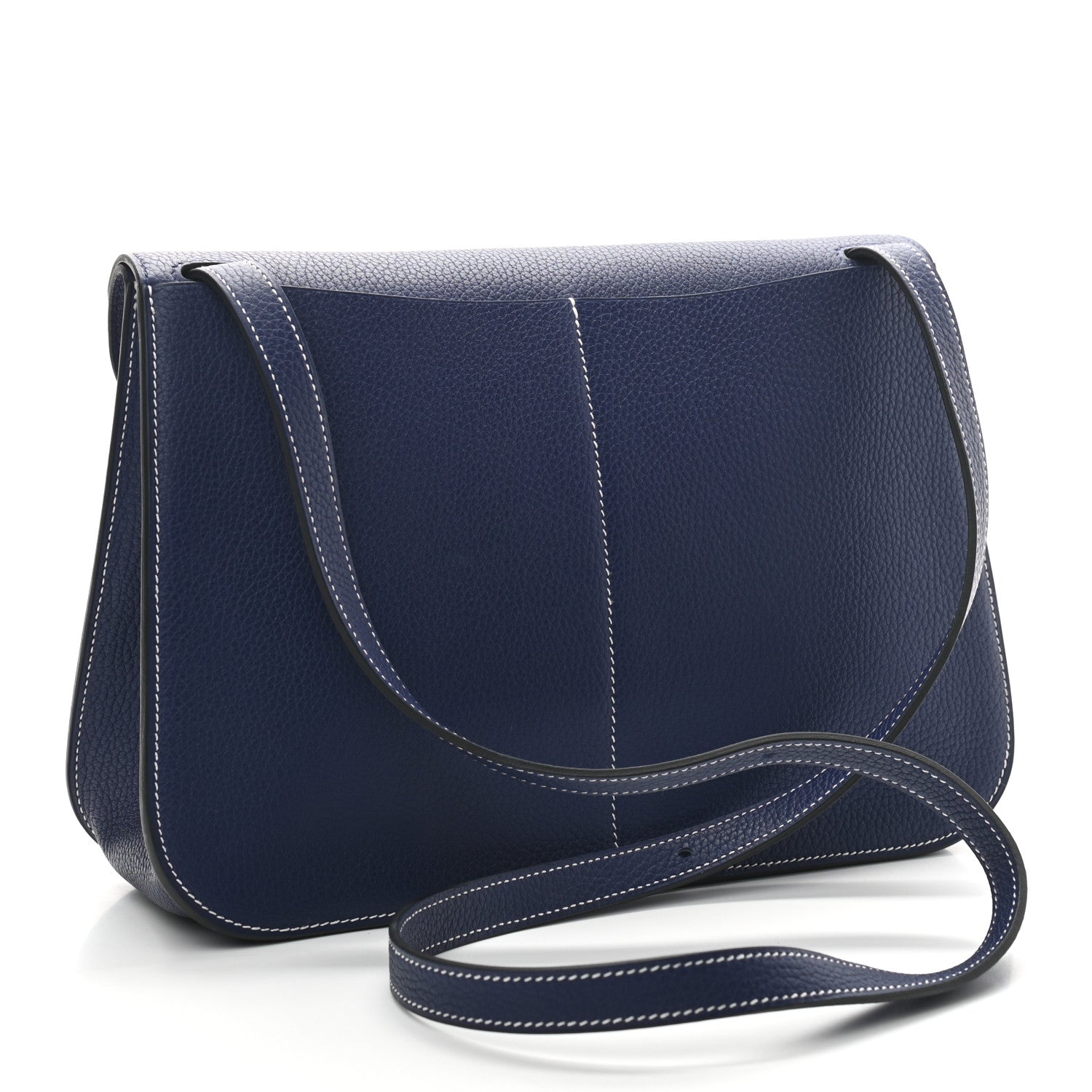 Hermes Taurillon Clemence Halzan 31 GM Bleu Encre 4 of 11