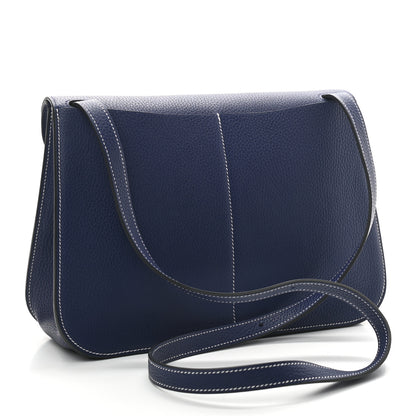 Hermes Taurillon Clemence Halzan 31 GM Bleu Encre 4 of 11