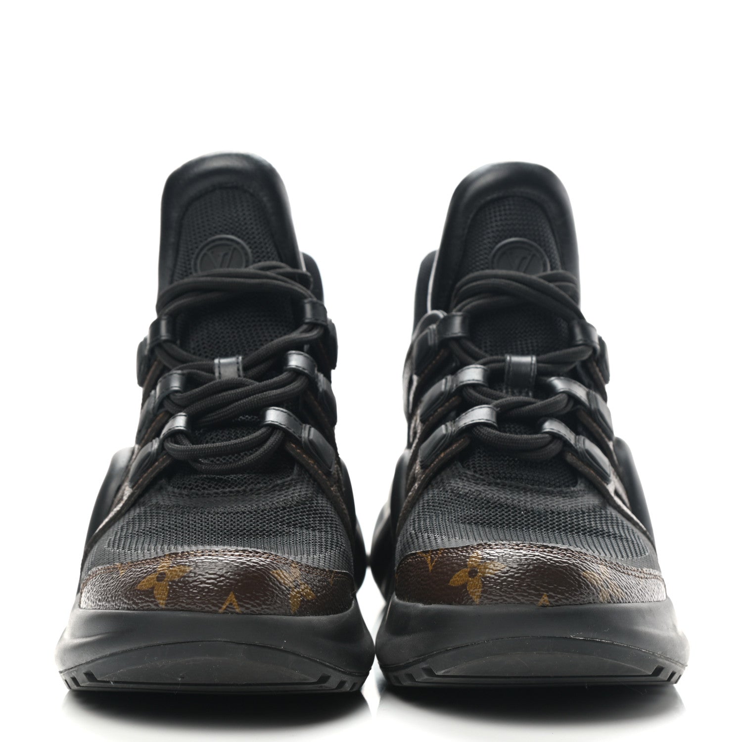 Louis Vuitton Calfskin Patent Monogram LV Archlight Sneakers 38 Black 2 of 12