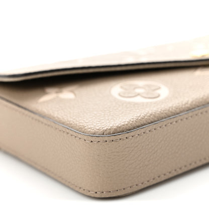 Louis Vuitton Empreinte Monogram Giant Felicie Pochette Tourterelle Creme 9 of 10