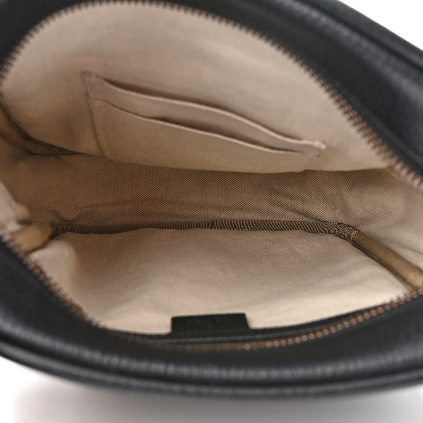 Grained Calfskin Logo Messenger Bag Black