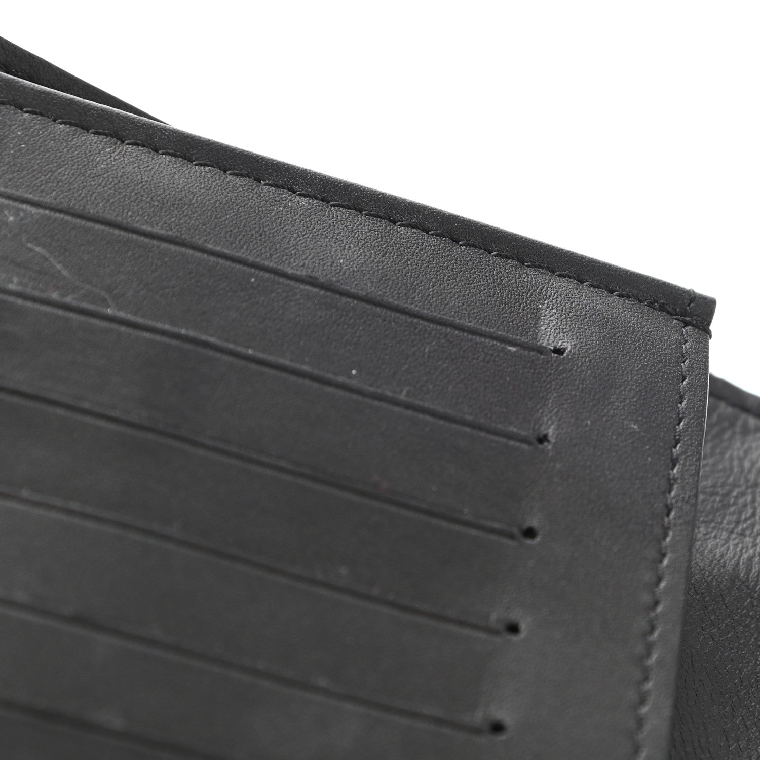 Louis Vuitton Calfskin Monogram Shadow Brazza Wallet Black 7 of 10