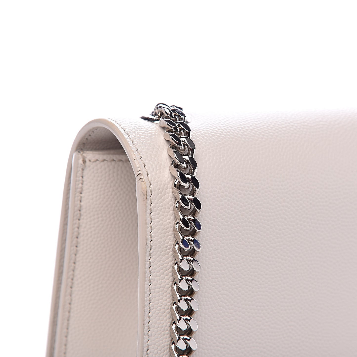 Grain De Poudre Medium Classic Monogram Kate Satchel Icy White