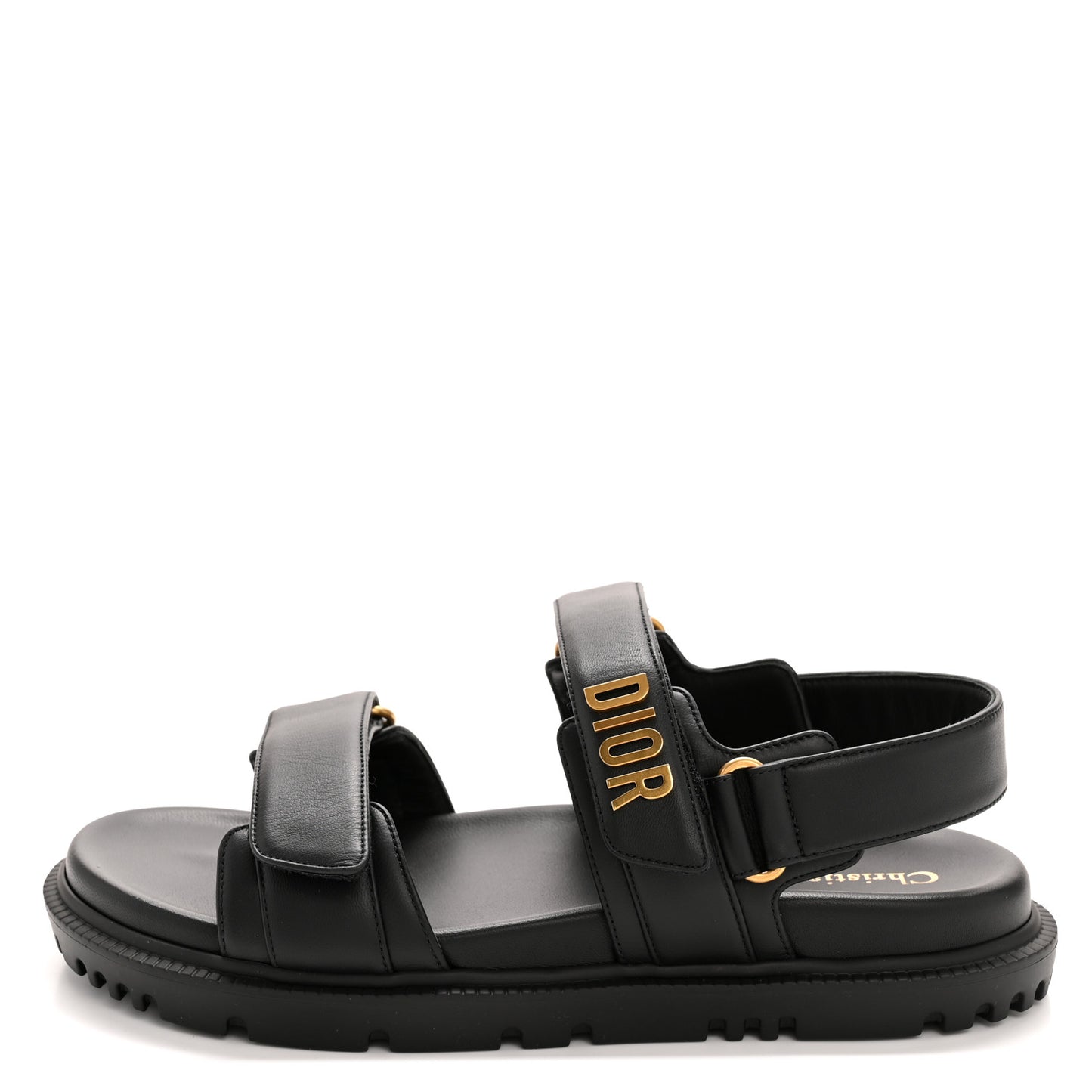 Lambskin Dioract 10mm Sandals 38 Black