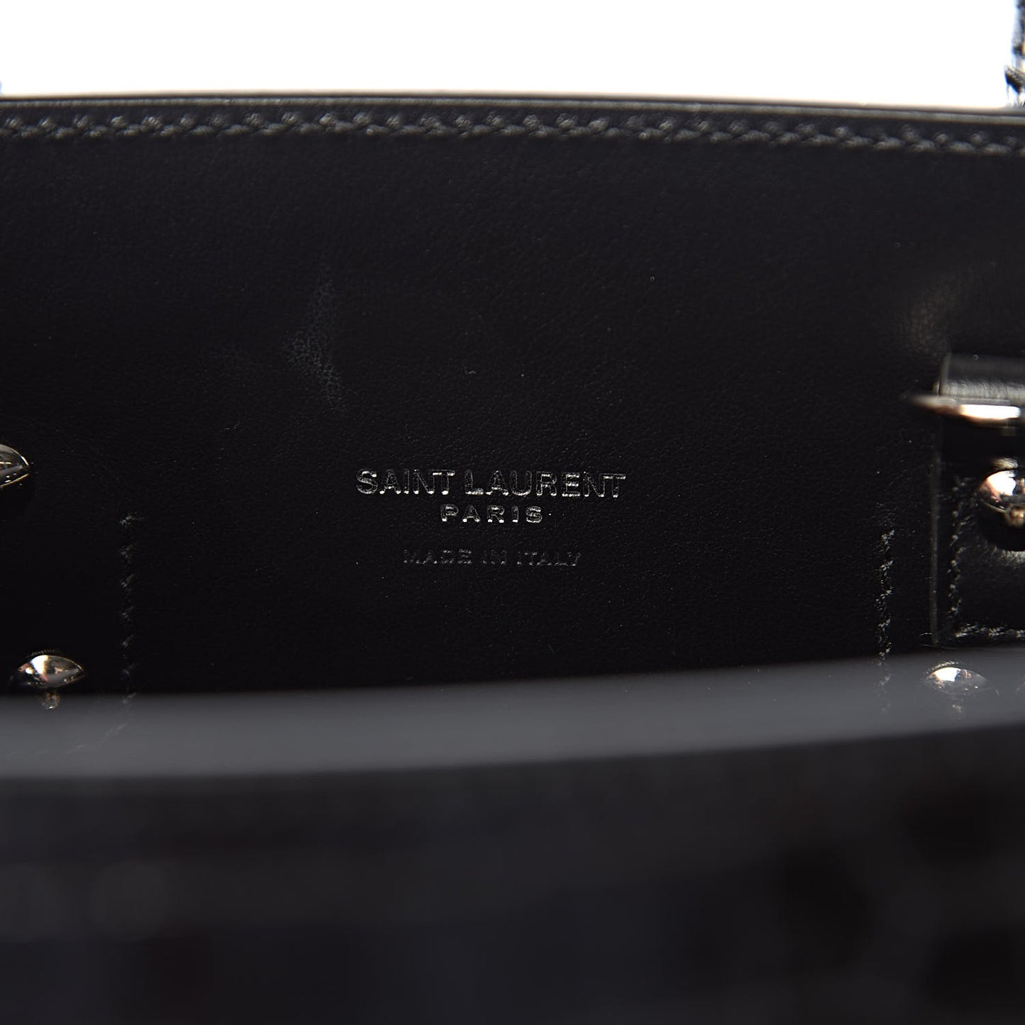 Calfskin Crocodile Embossed Baby Sac De Jour Black