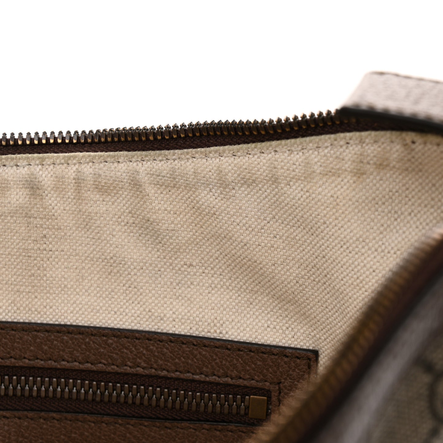 GG Supreme Monogram Web Small Ophidia Half Moon Hobo Brown