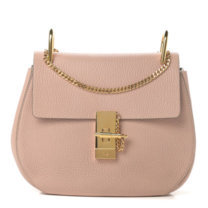 Chloe Grained Lambskin Drew Shoulder Bag Cement Pink 1 of 13