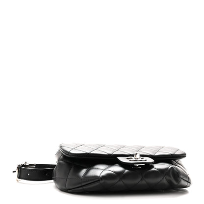 Chanel Calfskin Quilted CC Uniform Flap Belt Bag Black 4 of 10