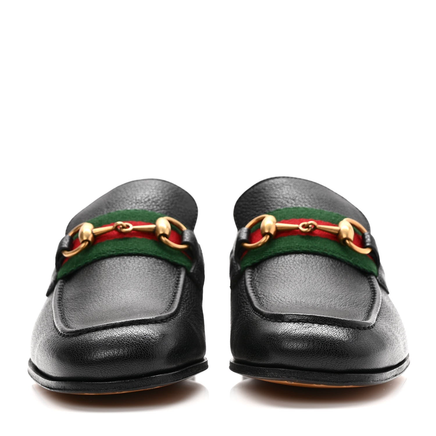 Gucci Havely Kid Web Mens Horsebit Loafers 6 Black 2 of 8