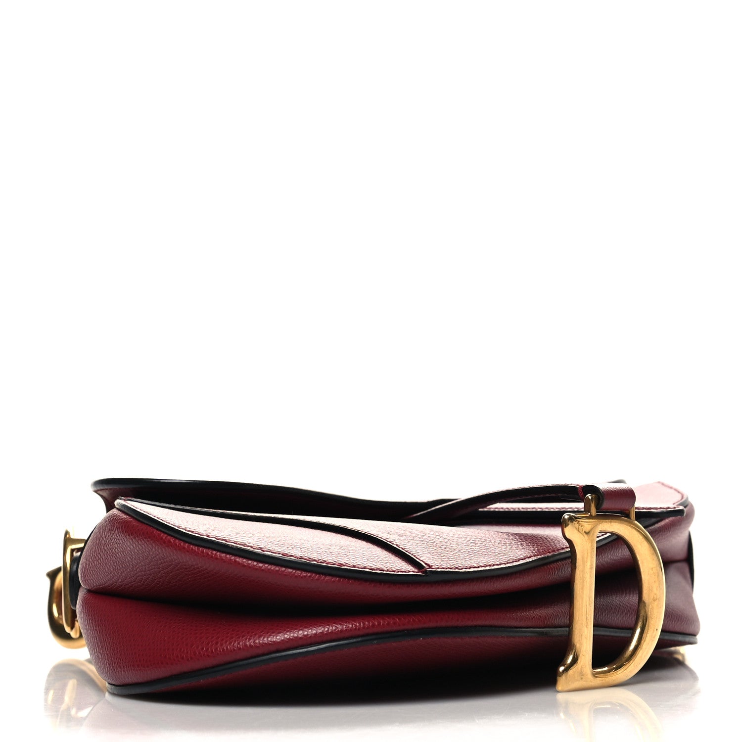 Christian Dior Grained Calfskin Saddle Bag Red 4 of 10