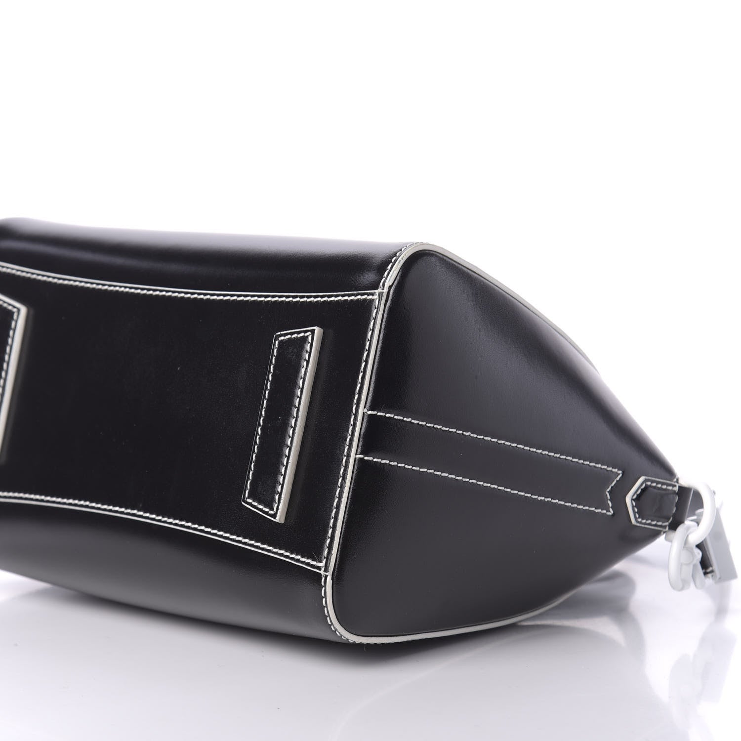Givenchy Calfskin Contrast Topstitch Small Antigona Black White 8 of 14