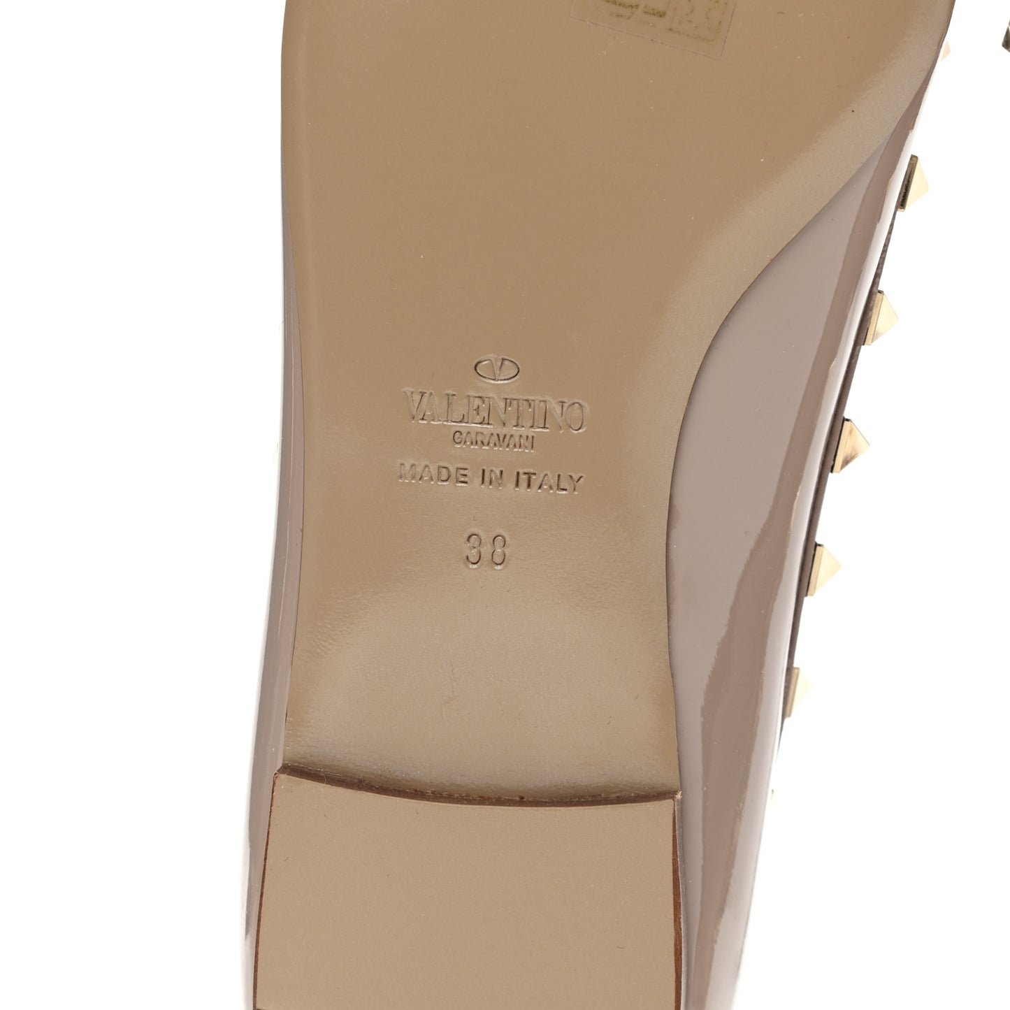 Patent Rockstud Ballerina Flats 38 Poudre