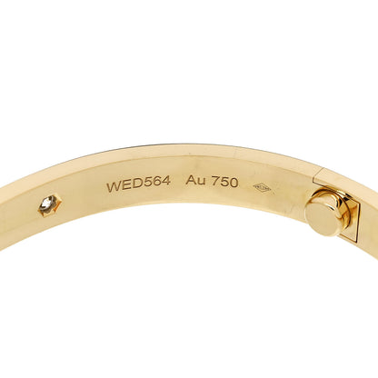 Cartier 18K Yellow Gold 4 Diamond LOVE Bracelet 18 7 of 9