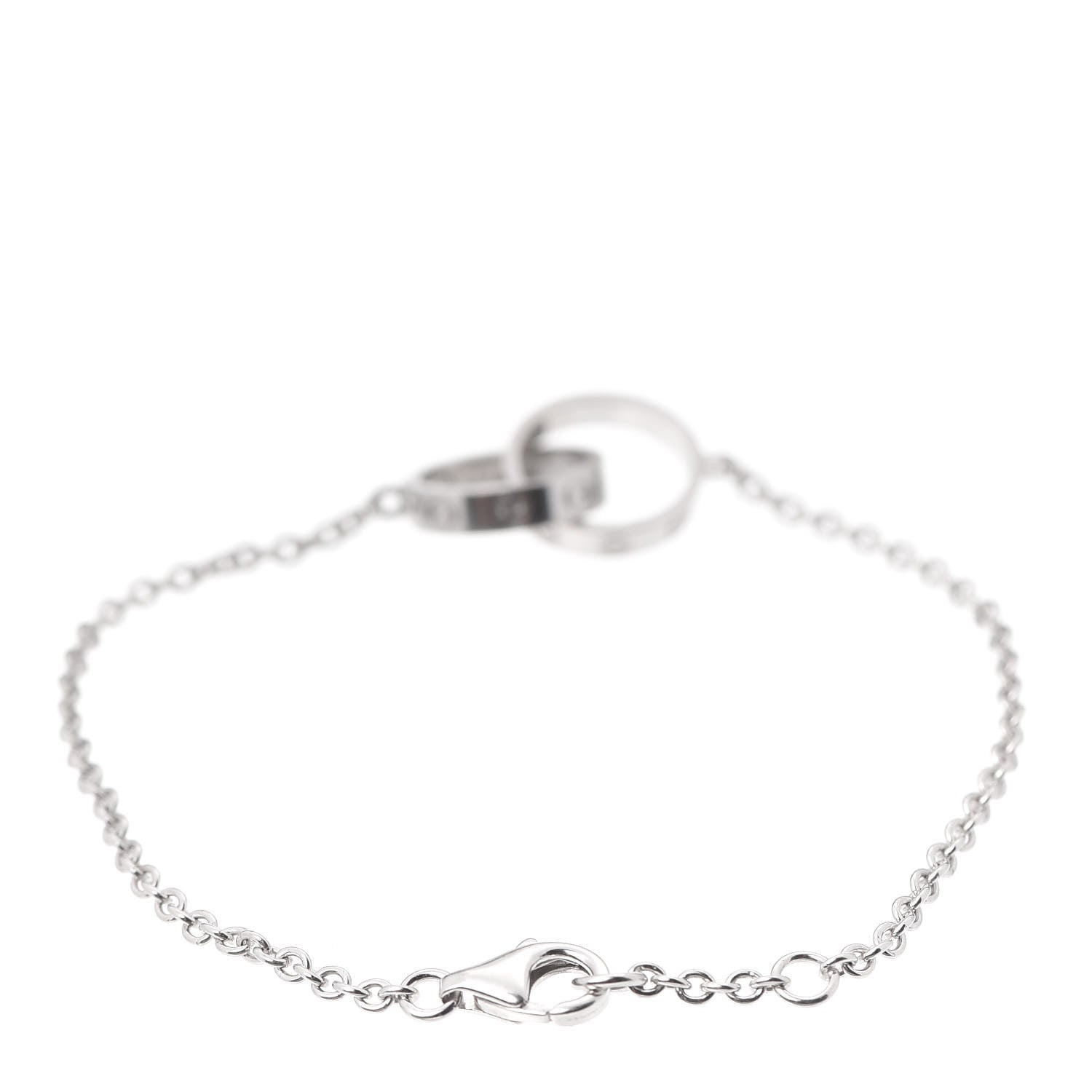 Cartier 18K White Gold Interlocking LOVE Bracelet 3 of 7
