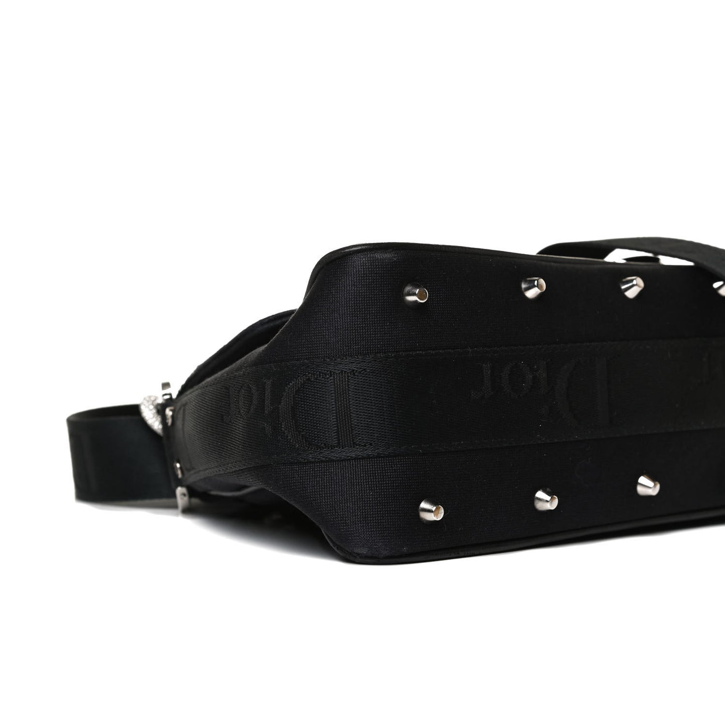 Silk Jersey Crystal Hardcore Clutch Black