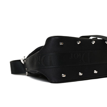 Christian Dior Silk Jersey Crystal Hardcore Clutch Black 6 of 17