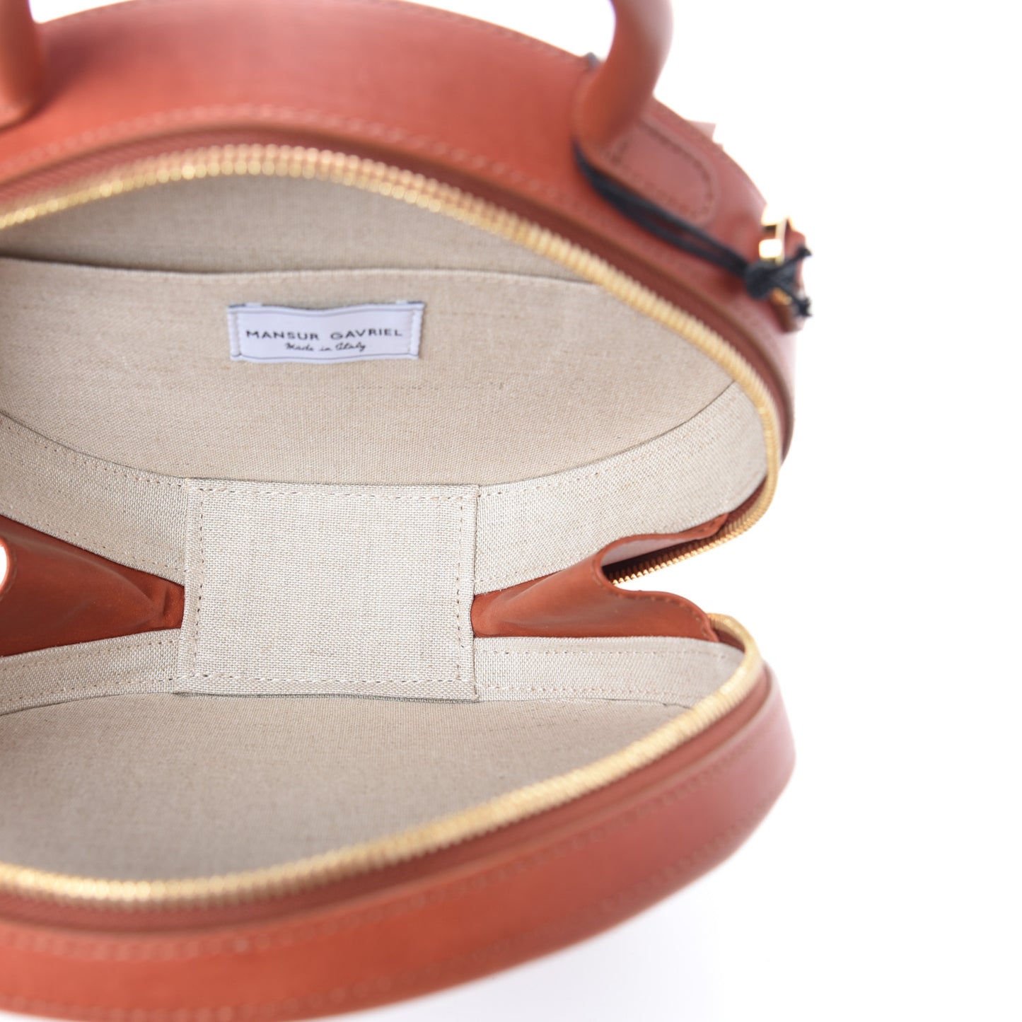 Calfskin Circle Bag Brandy