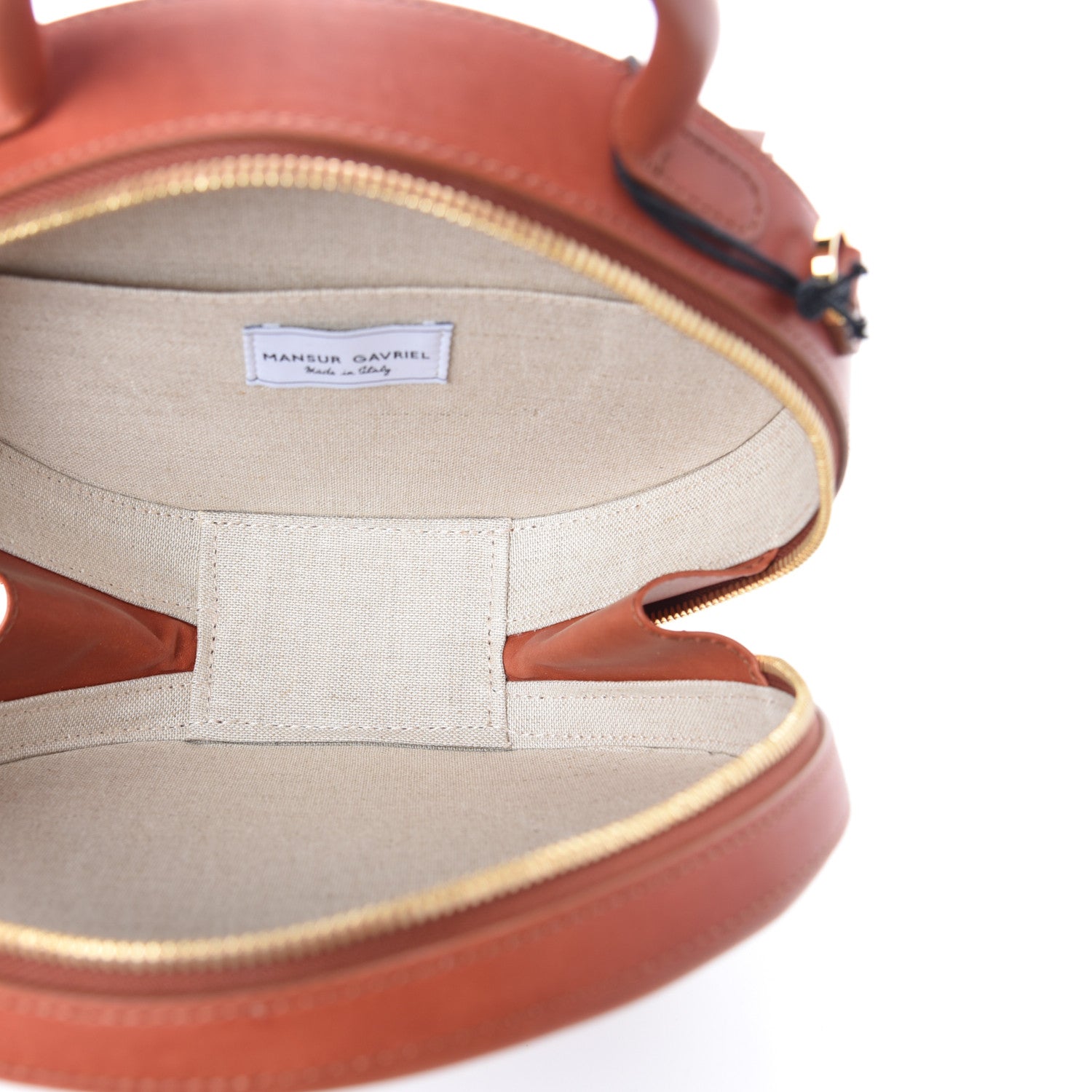Mansur Gavriel Calfskin Circle Bag Brandy 5 of 9