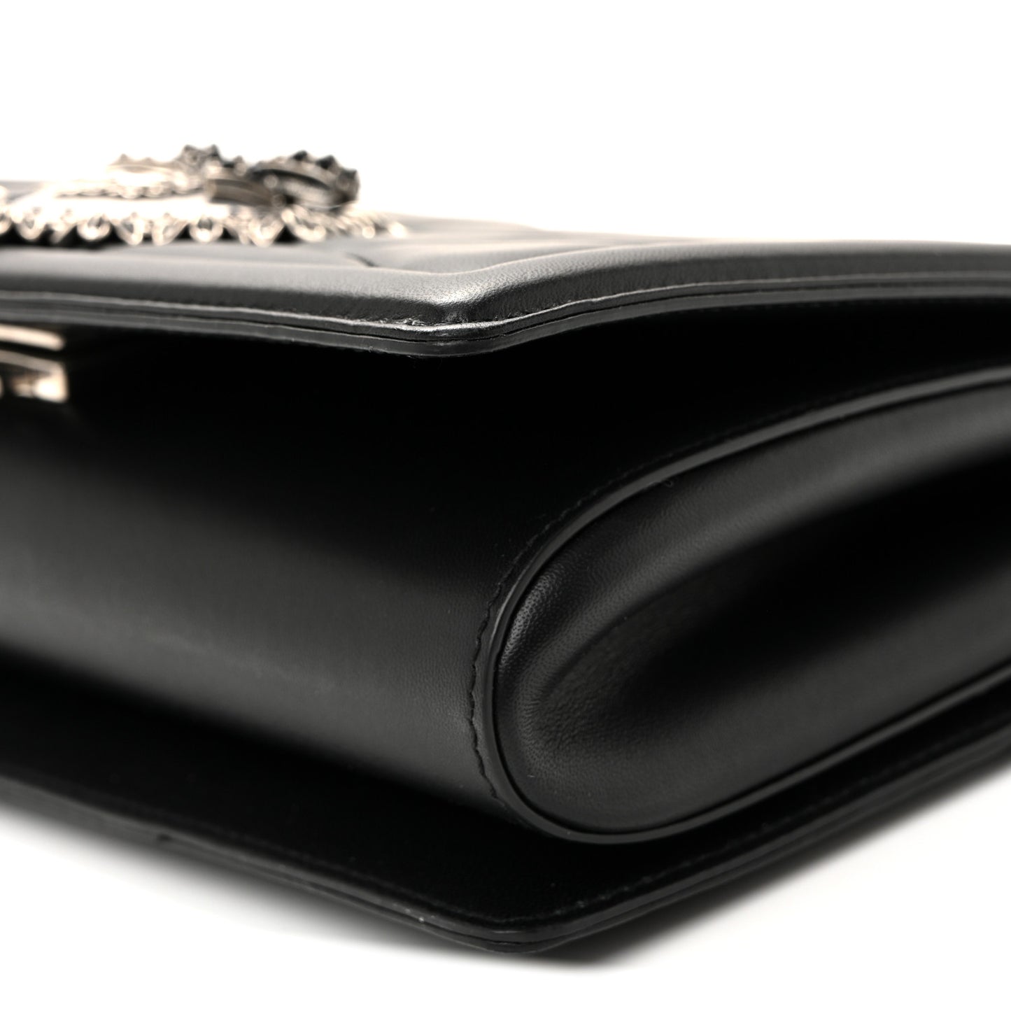 Calfskin Large Devotion Crossbody Bag Black