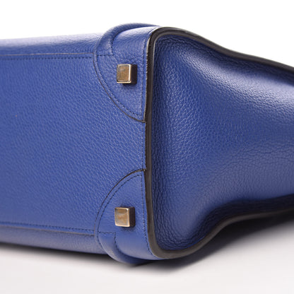 Celine Drummed Calfskin Micro Luggage Indigo 13 of 13